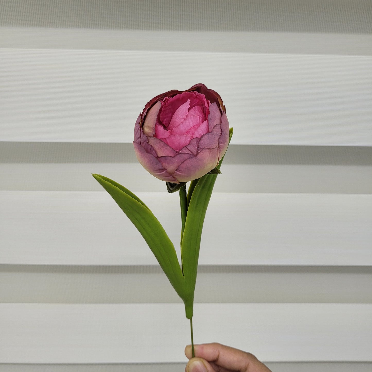 Peony With Leaves (Single Stem) A853