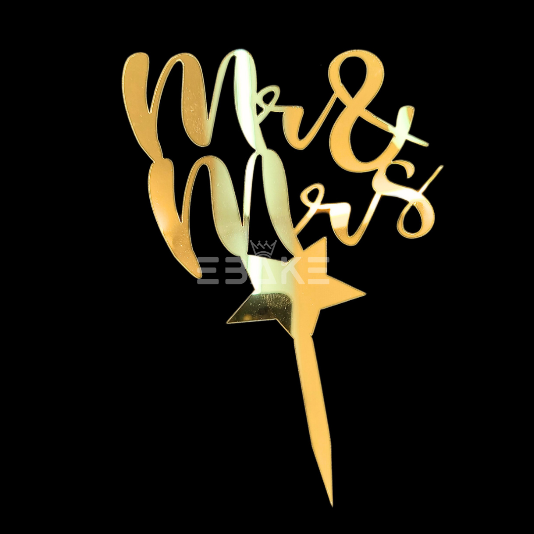 Mr & Mrs Cake Topper