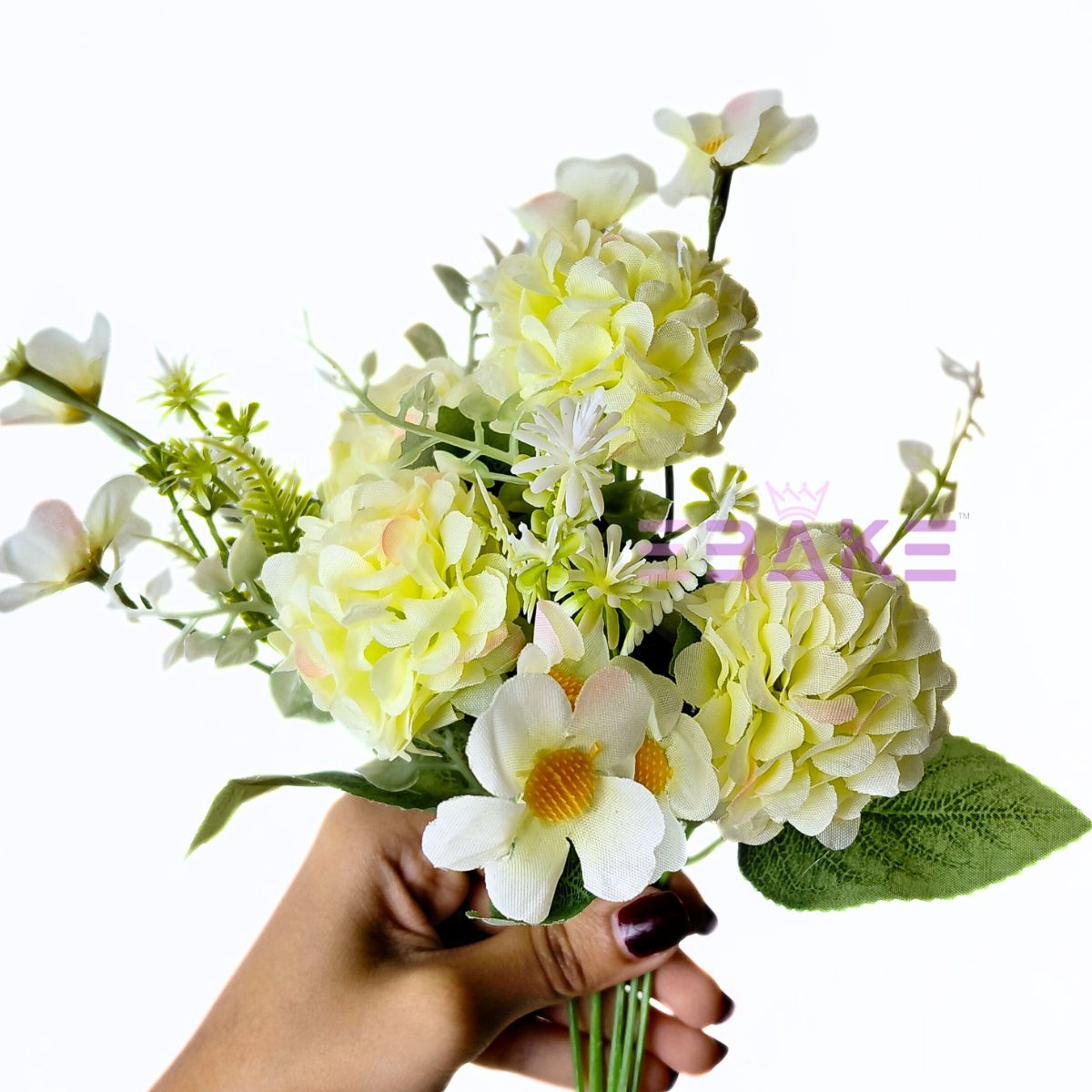 A1863 Light Yellow Hydrangea Bunch With Fillers