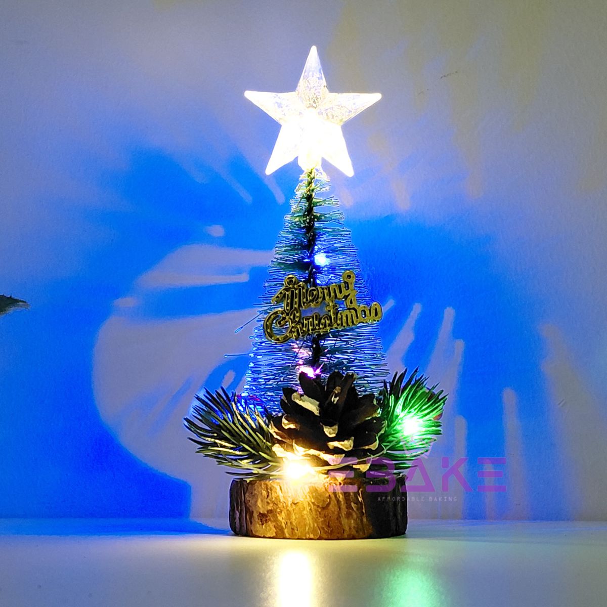 Mini Artificial Tree 6.3 Inch (Single Piece) Christmas Tree With LED Light