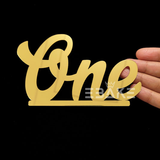 ONE Cutout 5 Inch (Golden) First Birthday