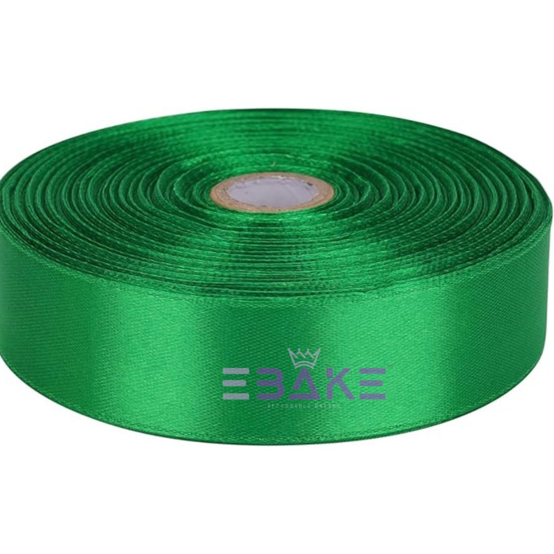 Green Satin Ribbon 1 Inch (Single Piece)