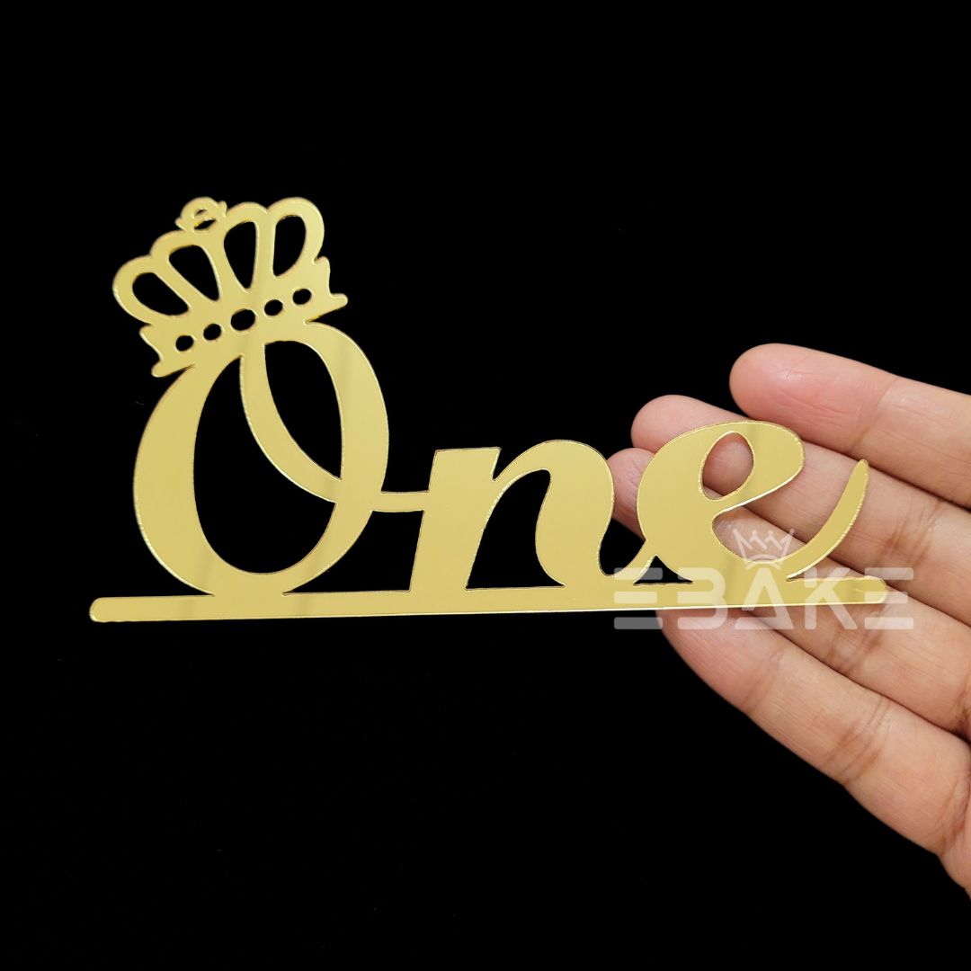 ONE Cutout 5 Inch (Golden) First Birthday
