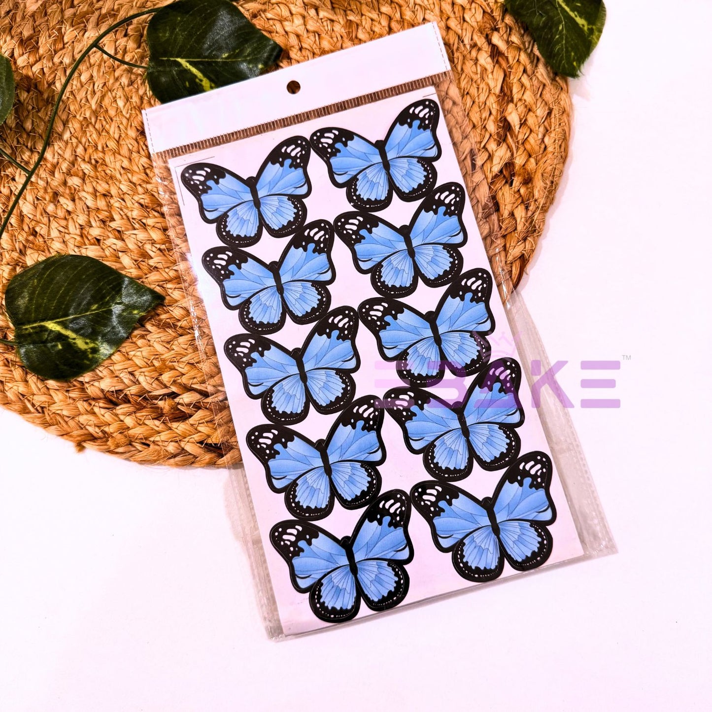 Paper Butterflies - Blue (Set of 10 Pieces) B019