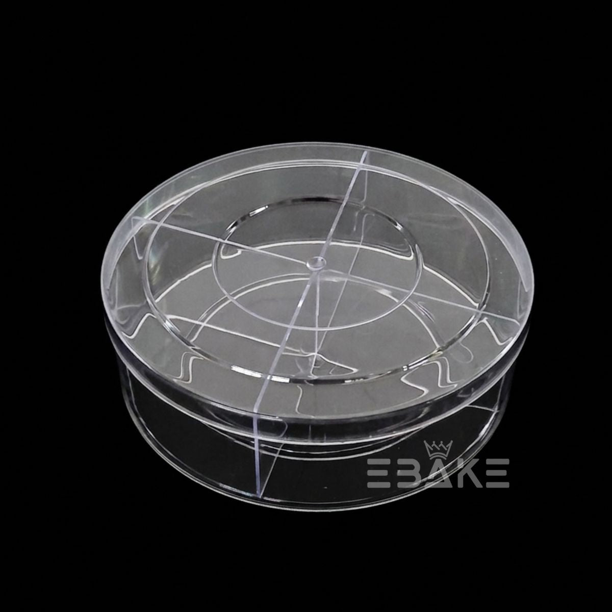 800ml Acrylic Dessert Box With Partition / Cake Tub With 4 Cavity