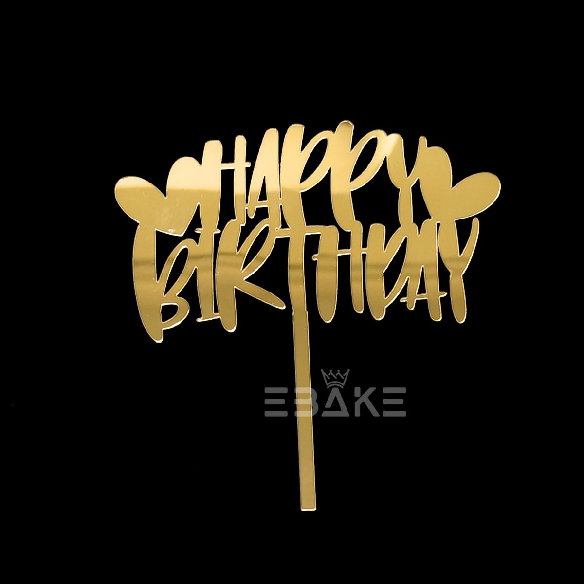 Happy Birthday Cake Topper 4 Inch