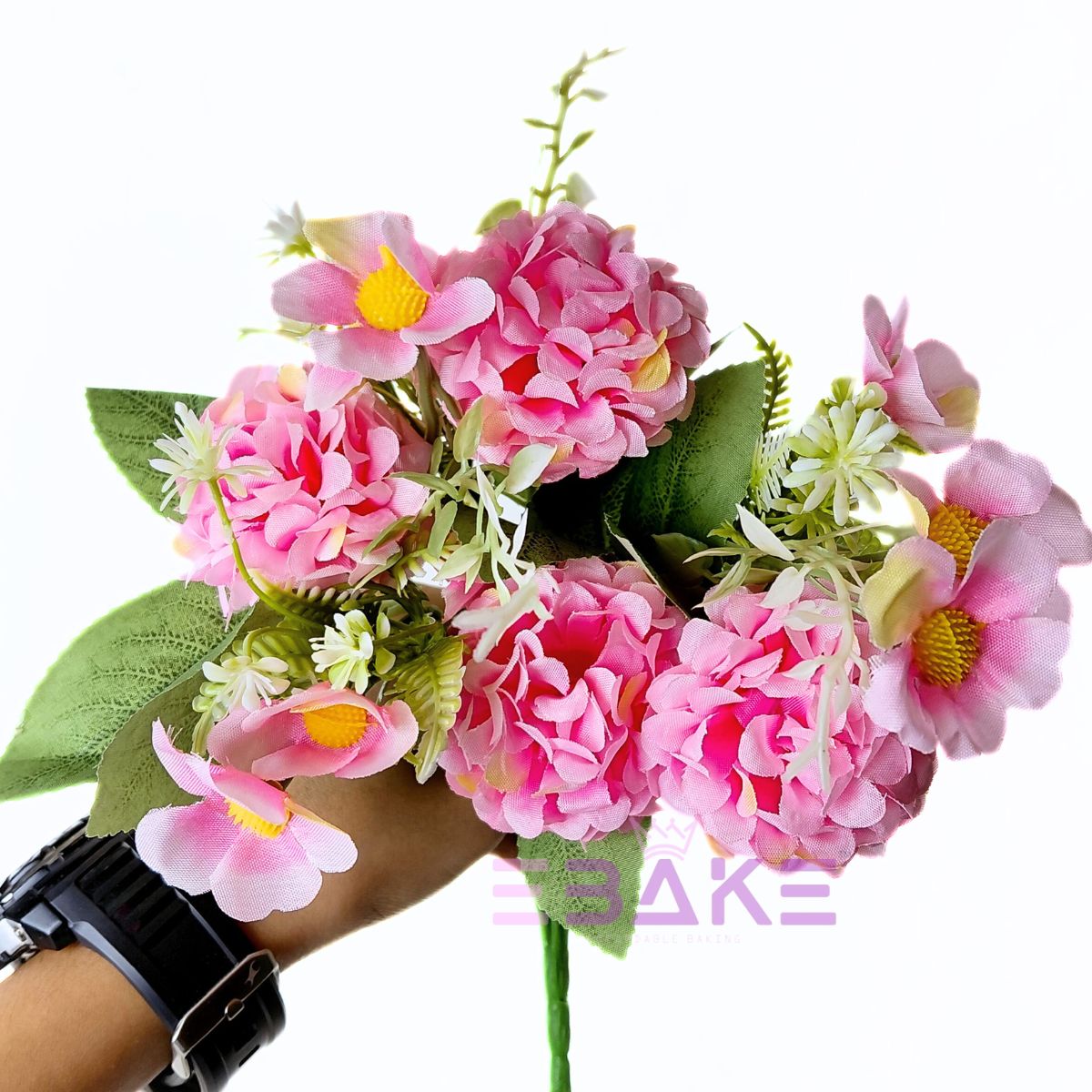 A1866 Pink Hydrangea Bunch With Fillers