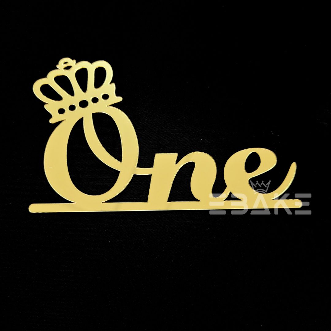 ONE Cutout 5 Inch (Golden) First Birthday