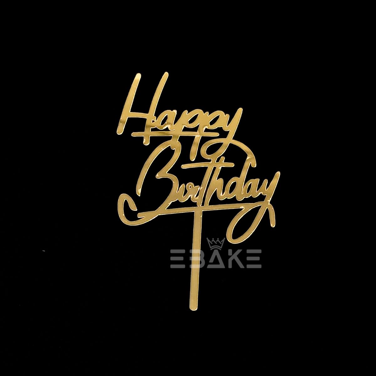 Happy Birthday Cake Topper 4 Inch