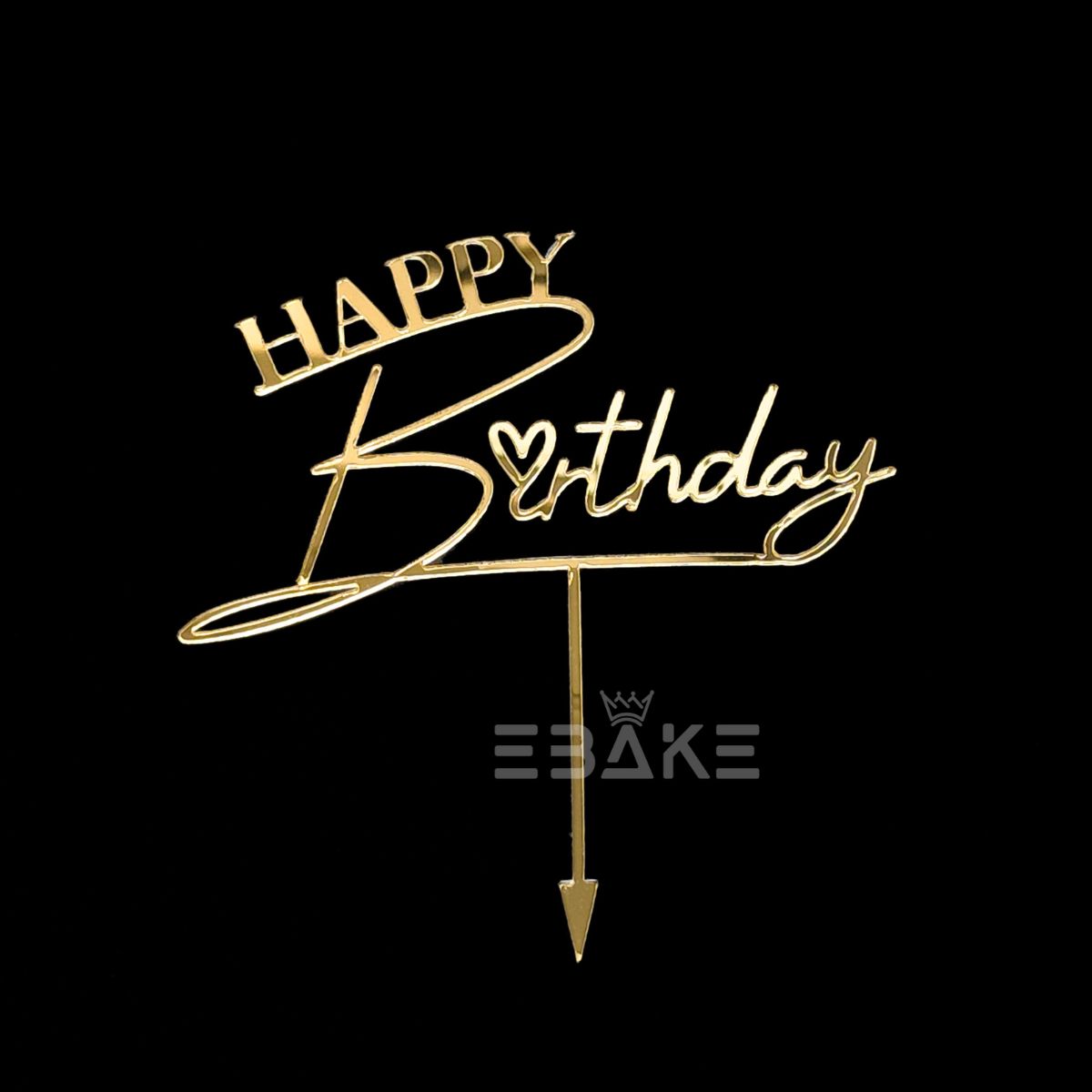 Happy Birthday Cake Topper 4 Inch