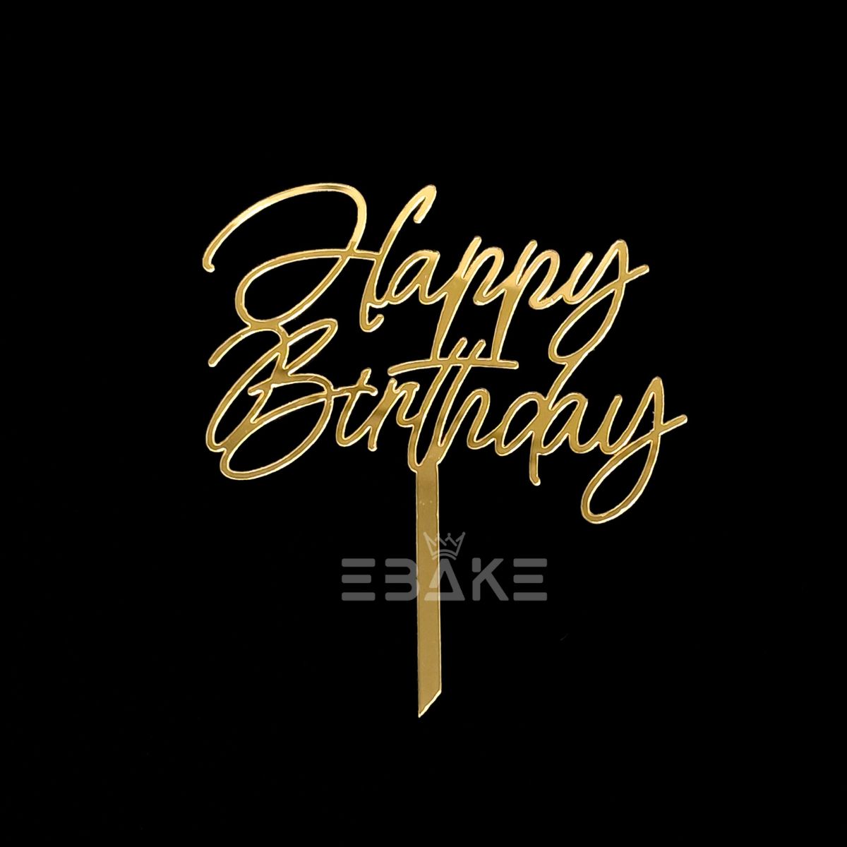 Happy Birthday Cake Topper 4 Inch