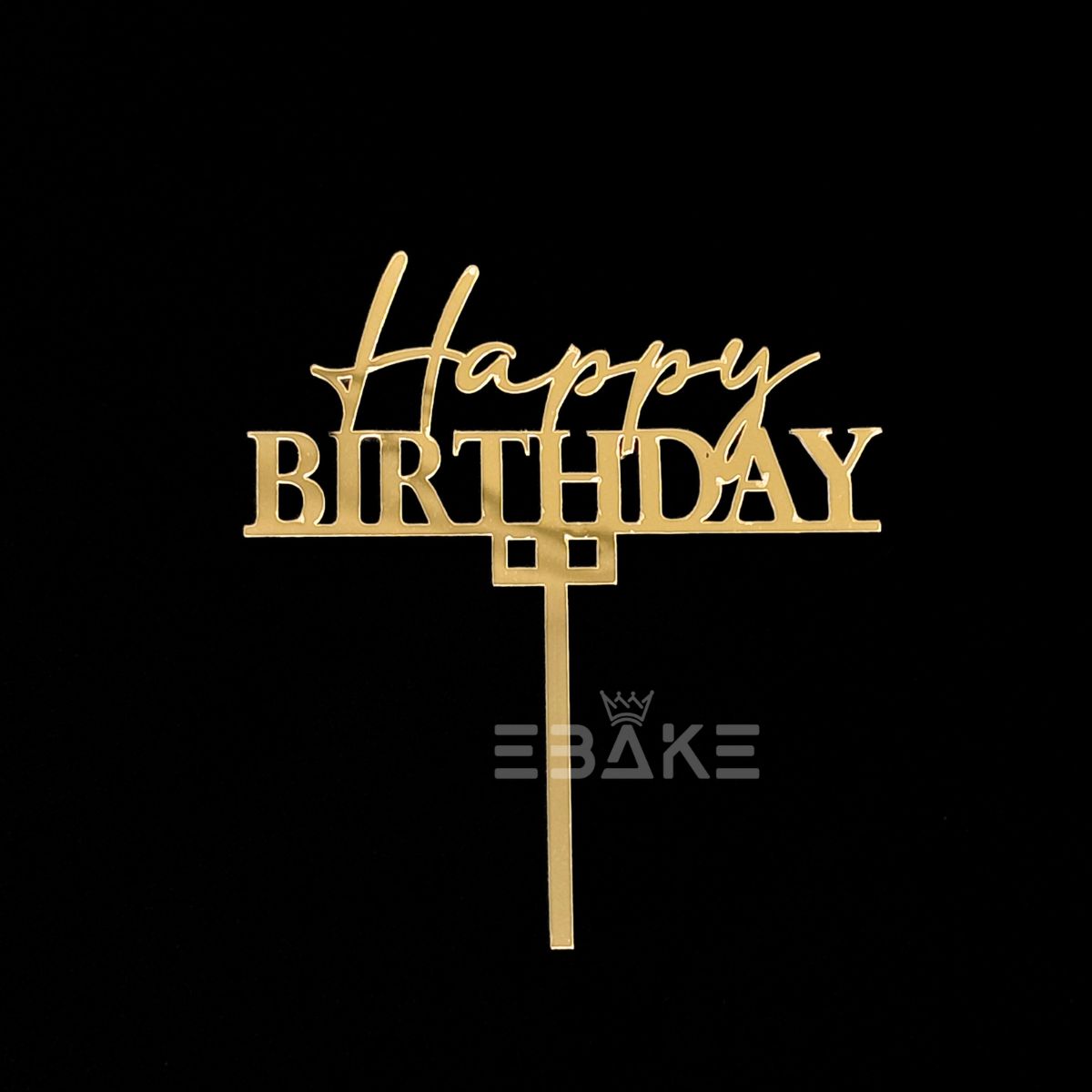 Happy Birthday Cake Topper 4 Inch