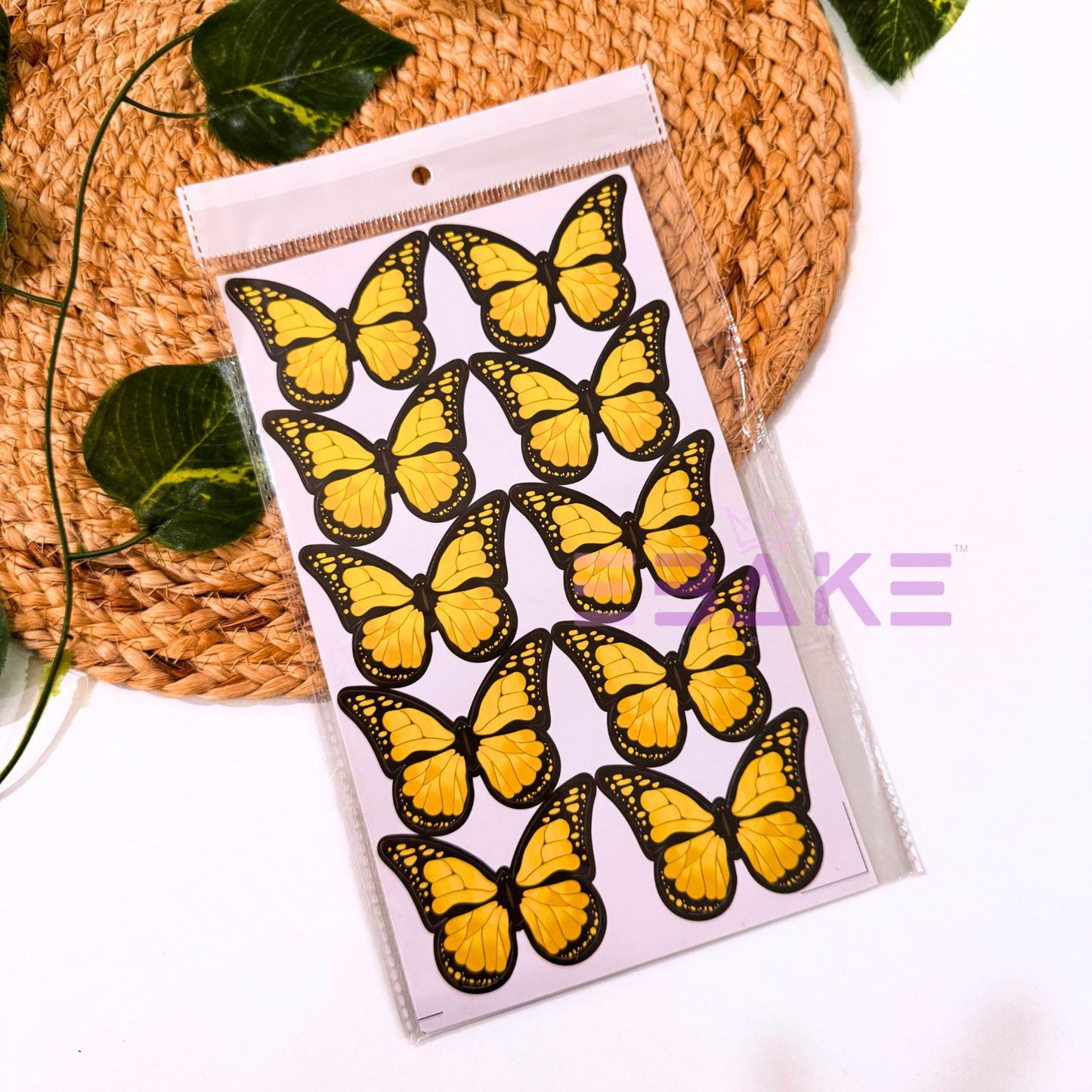 Paper Butterflies - Yellow (Set of 10 Pieces) B021
