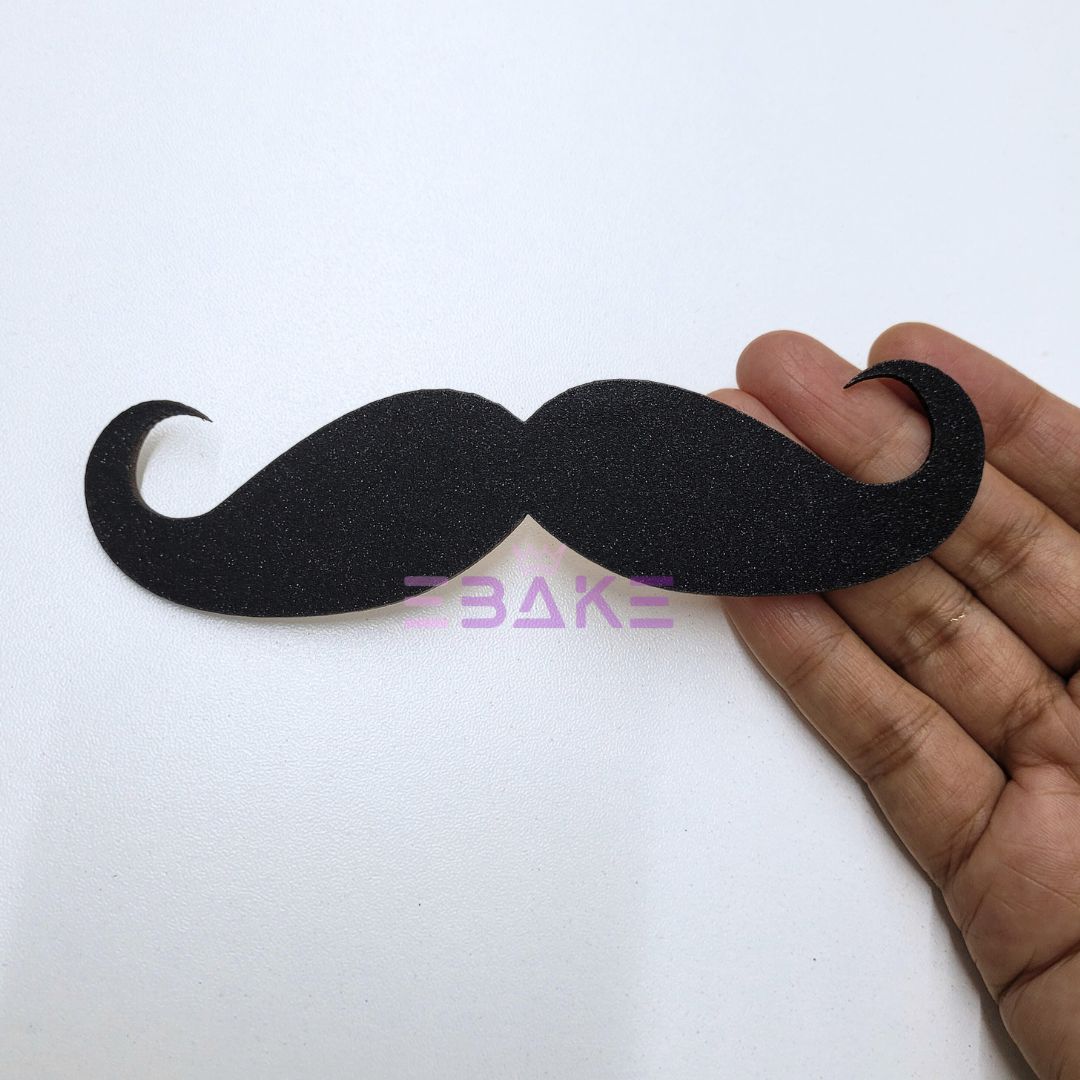 Moustache Cutout Black MDF