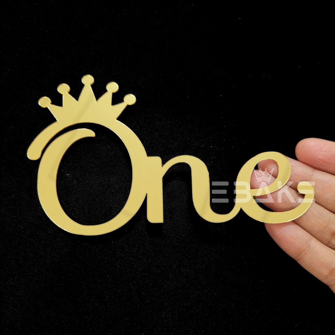ONE Cutout 5 Inch (Golden) First Birthday