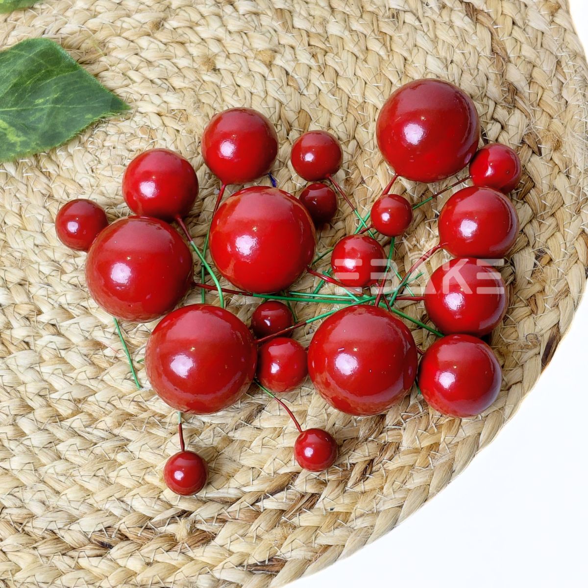 Cherry Brown Faux Balls - Set Of 20 Pieces