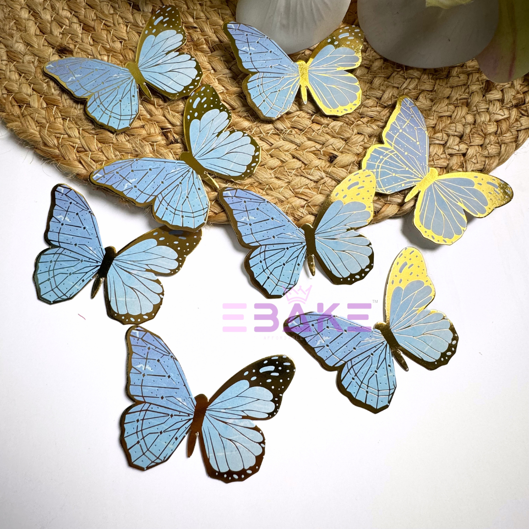 Paper Butterflies - Blue (Set of 8 Pieces)