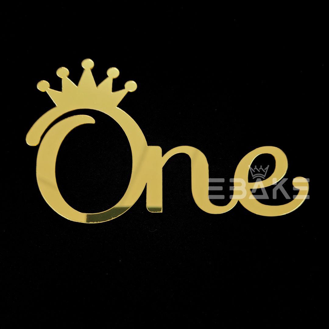 ONE Cutout 5 Inch (Golden) First Birthday