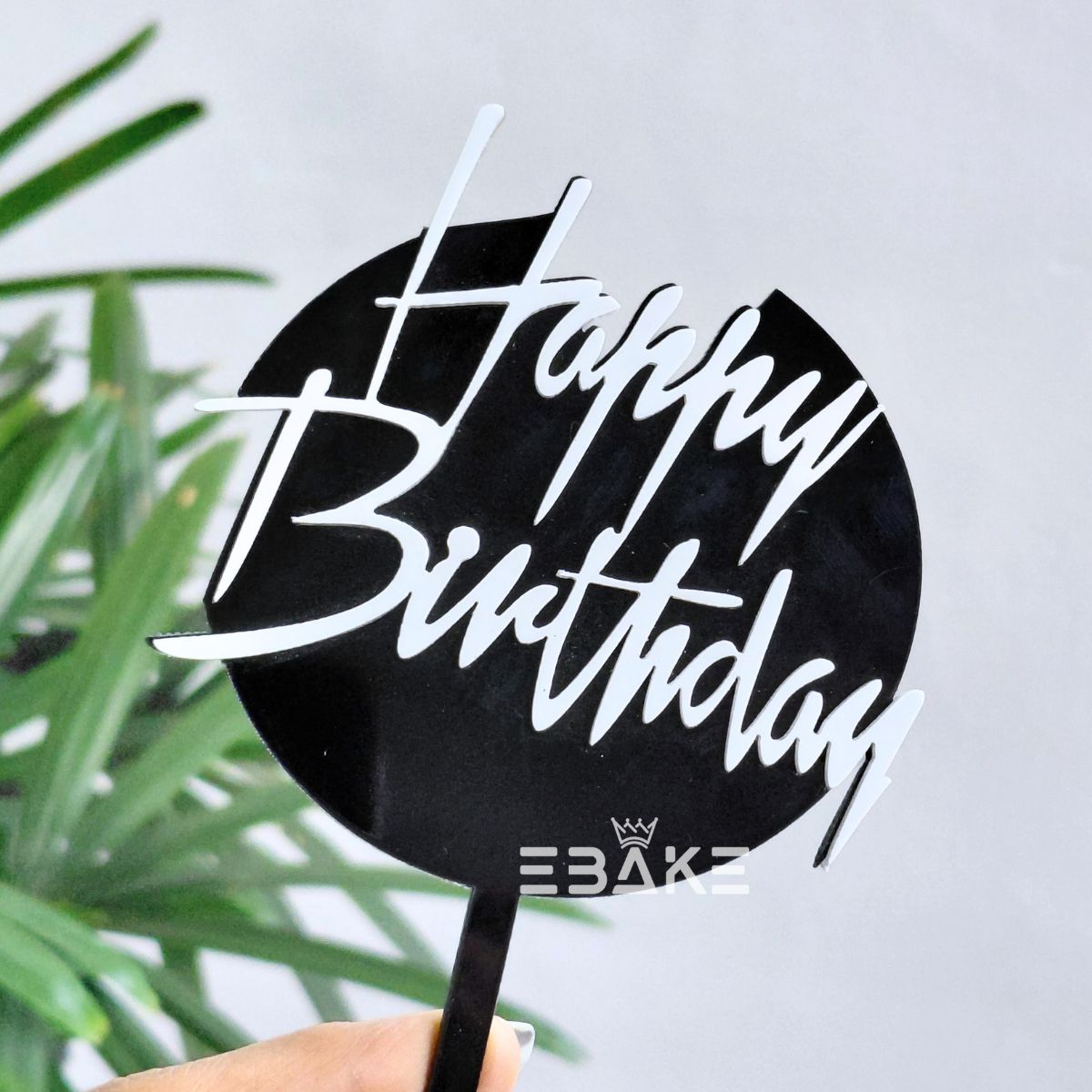 Happy Birthday Double Color Cake Topper
