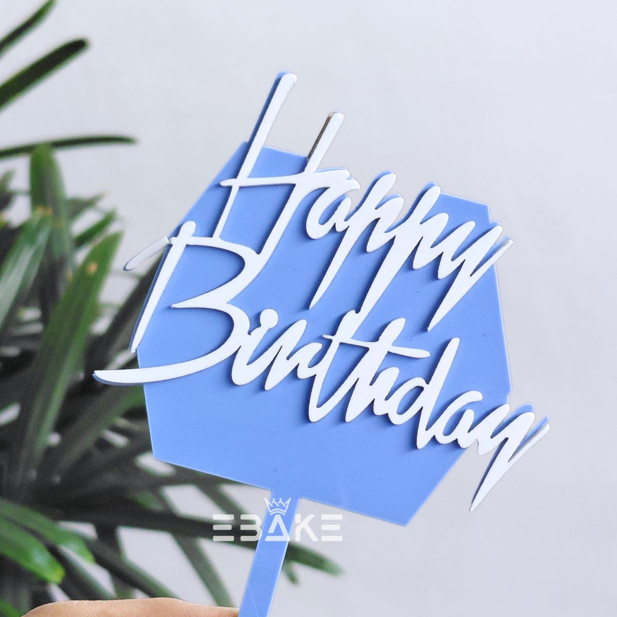 Happy Birthday Double Color Cake Topper