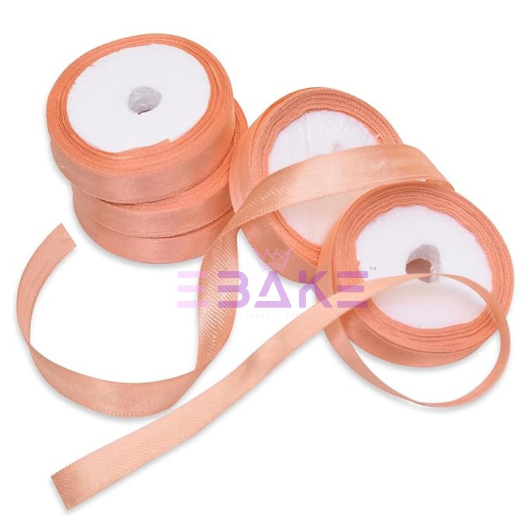 Peach Satin Ribbon 0.5 Inch (Single Piece)