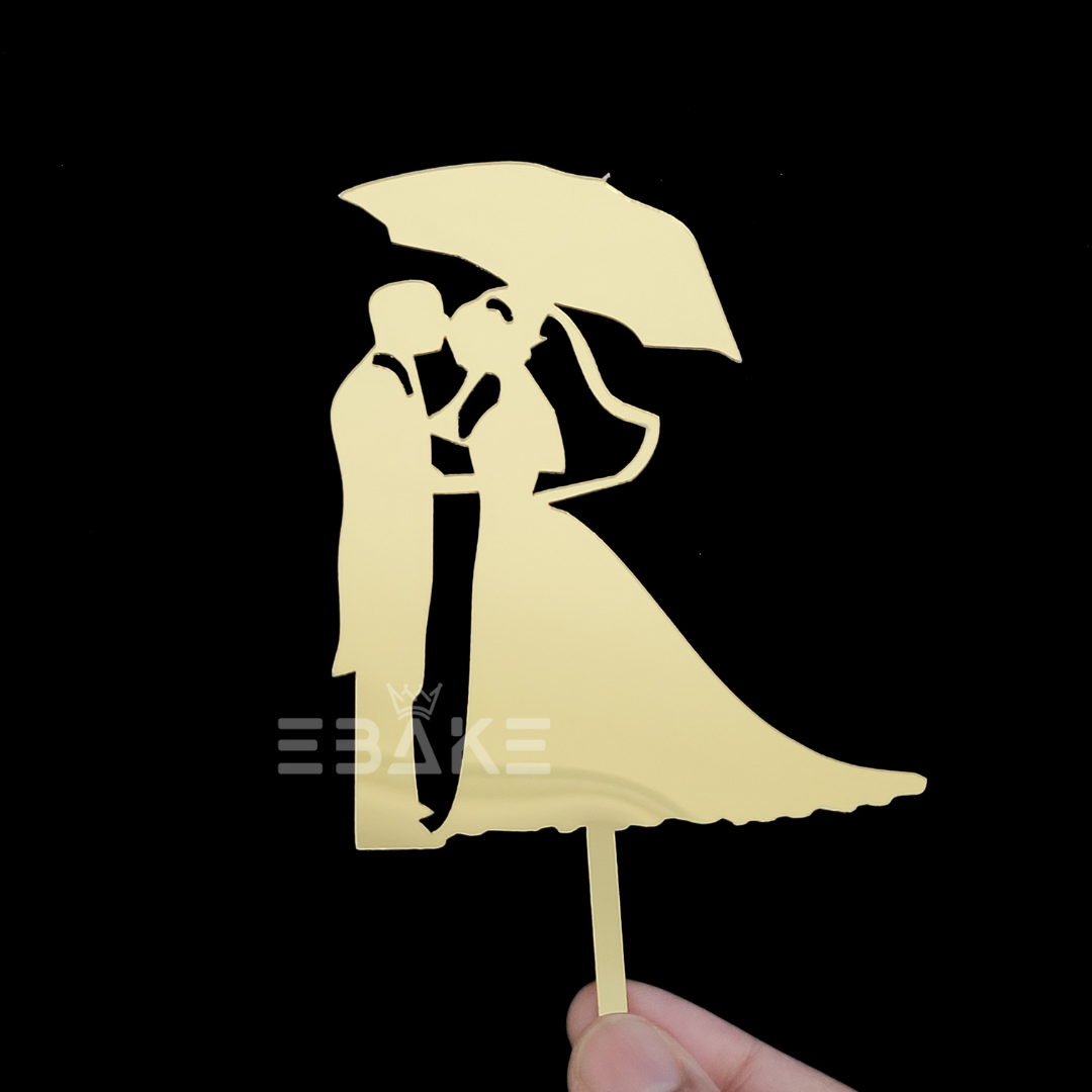 Couple Line Art Cake Topper