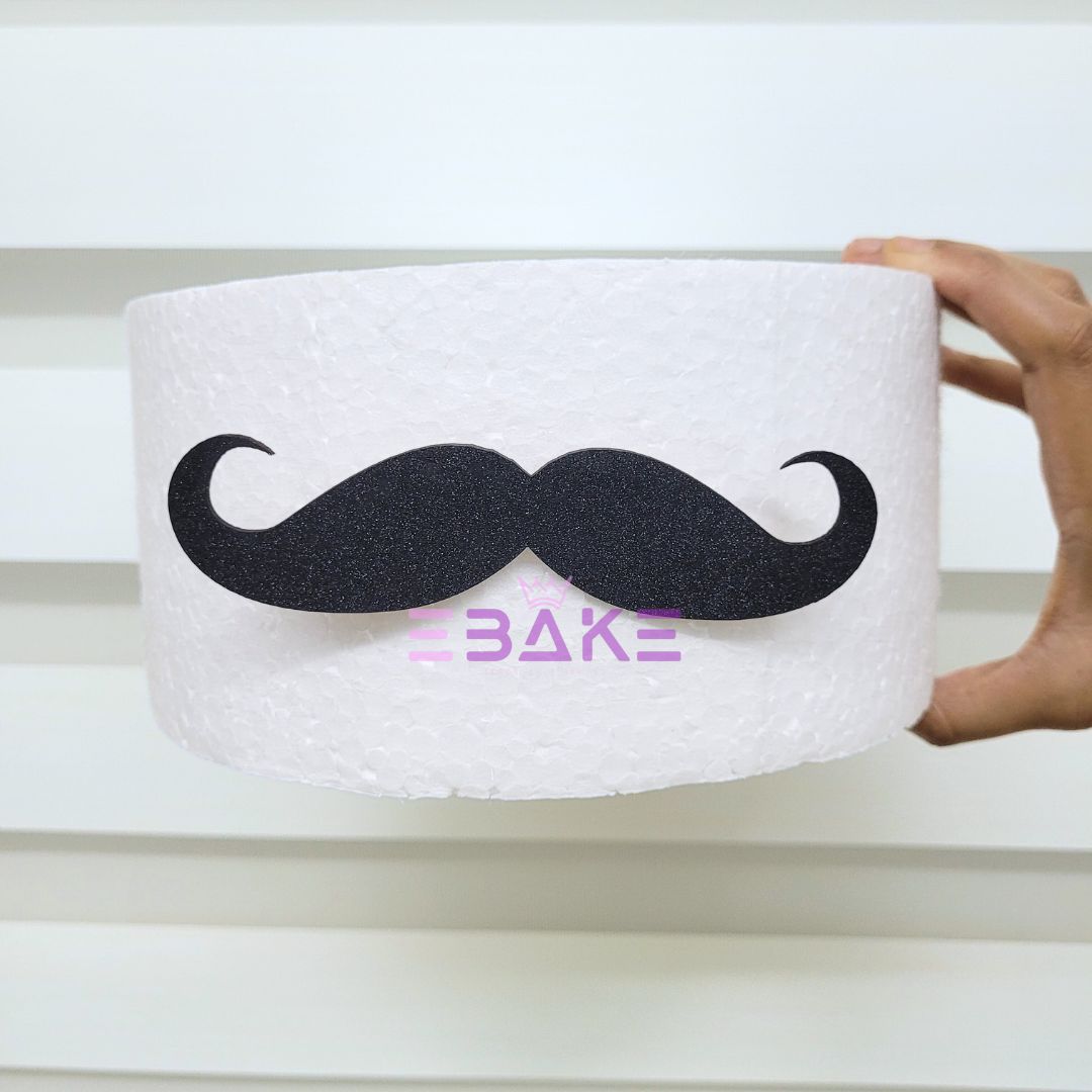 Moustache Cutout Black MDF