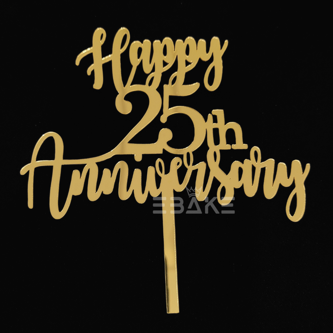 Happy 25th Anniversary Cake Topper