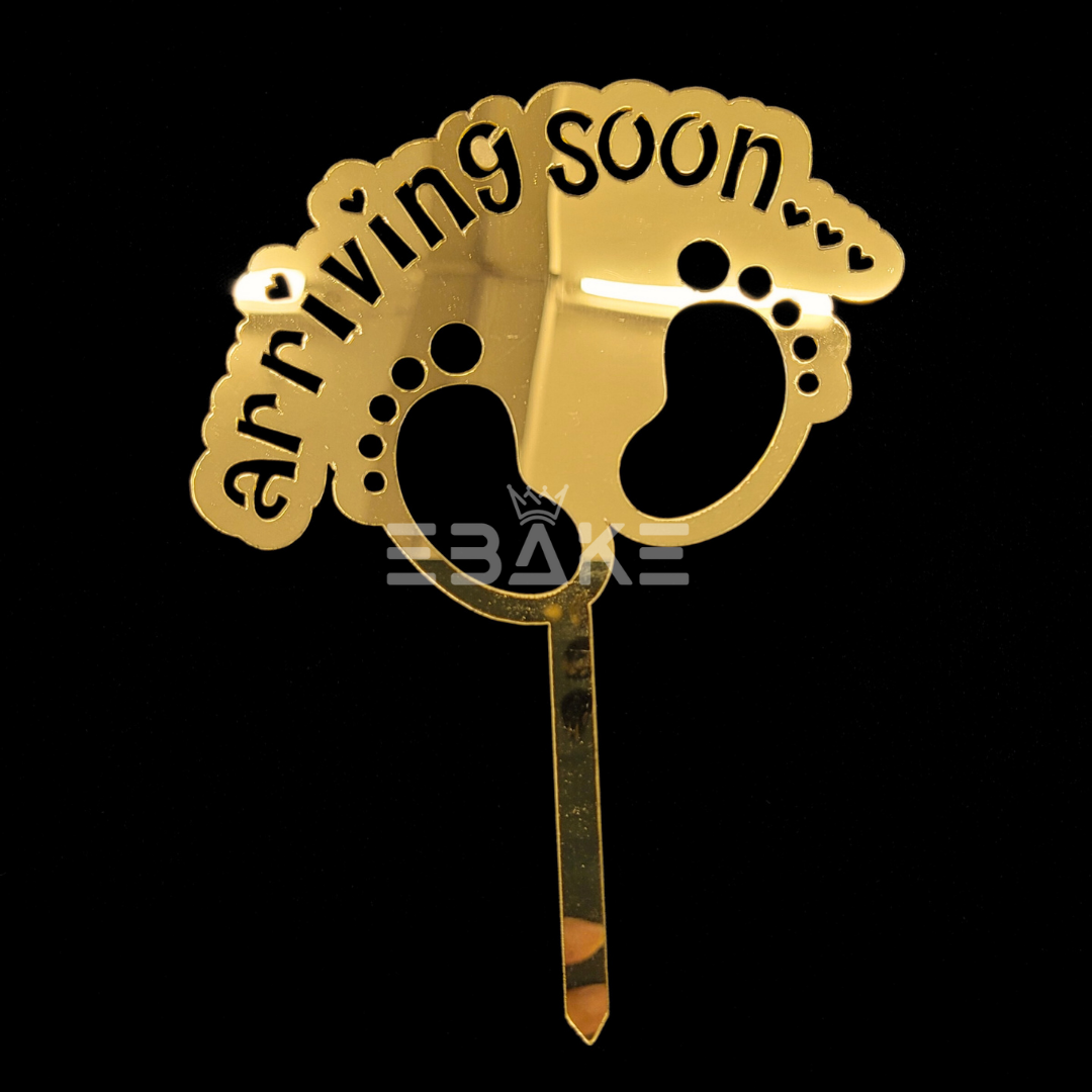 Arriving Soon Baby Shower Cake Topper