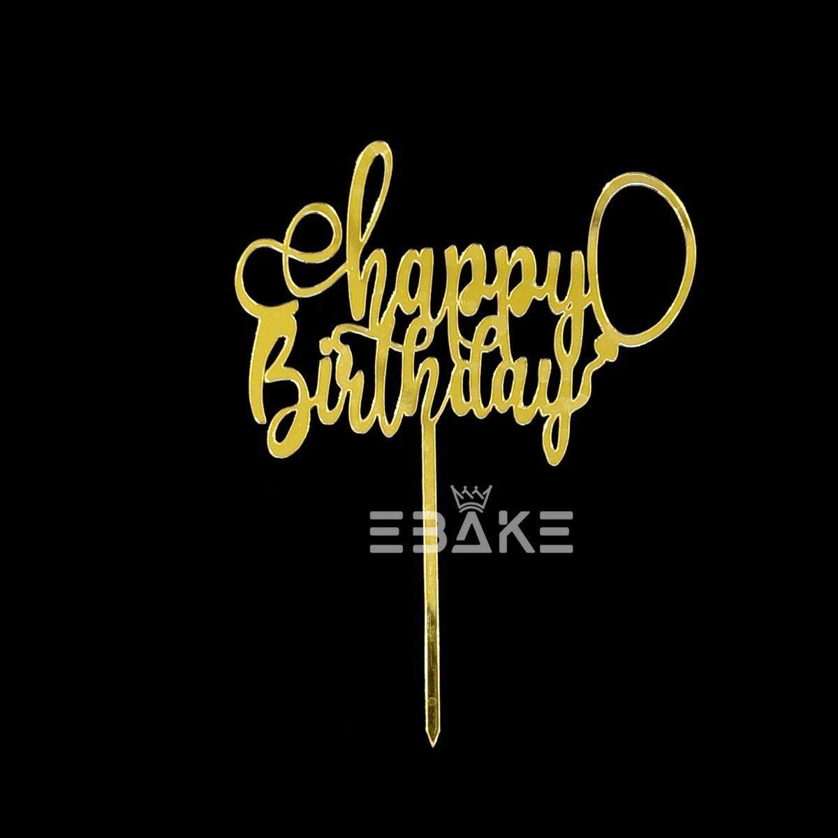 Happy Birthday Cake Topper 4 Inch