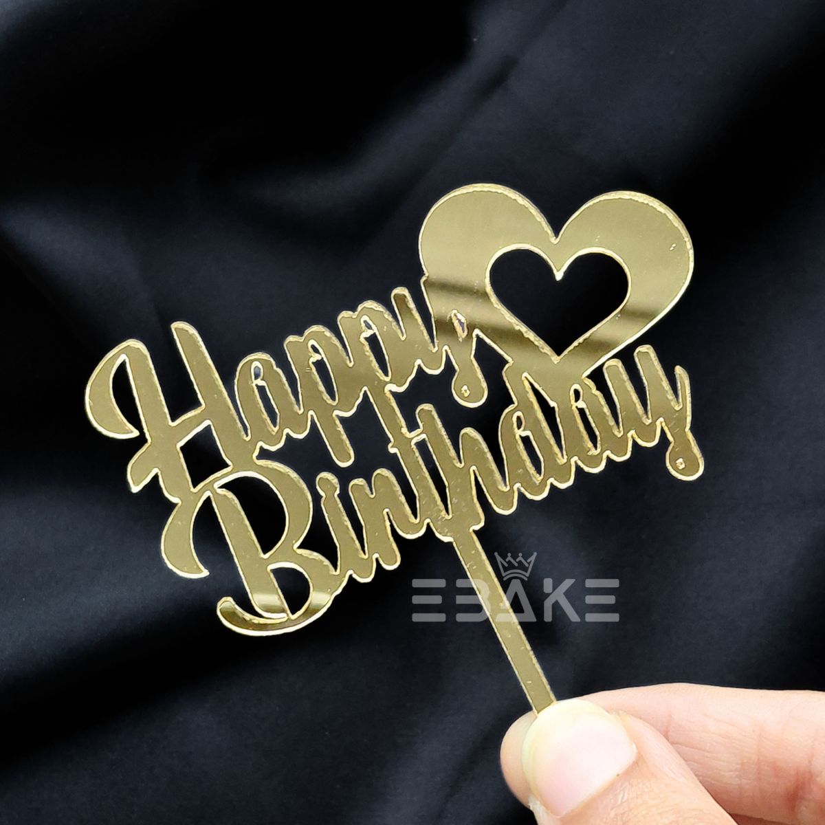 Happy Birthday Mini Topper Golden