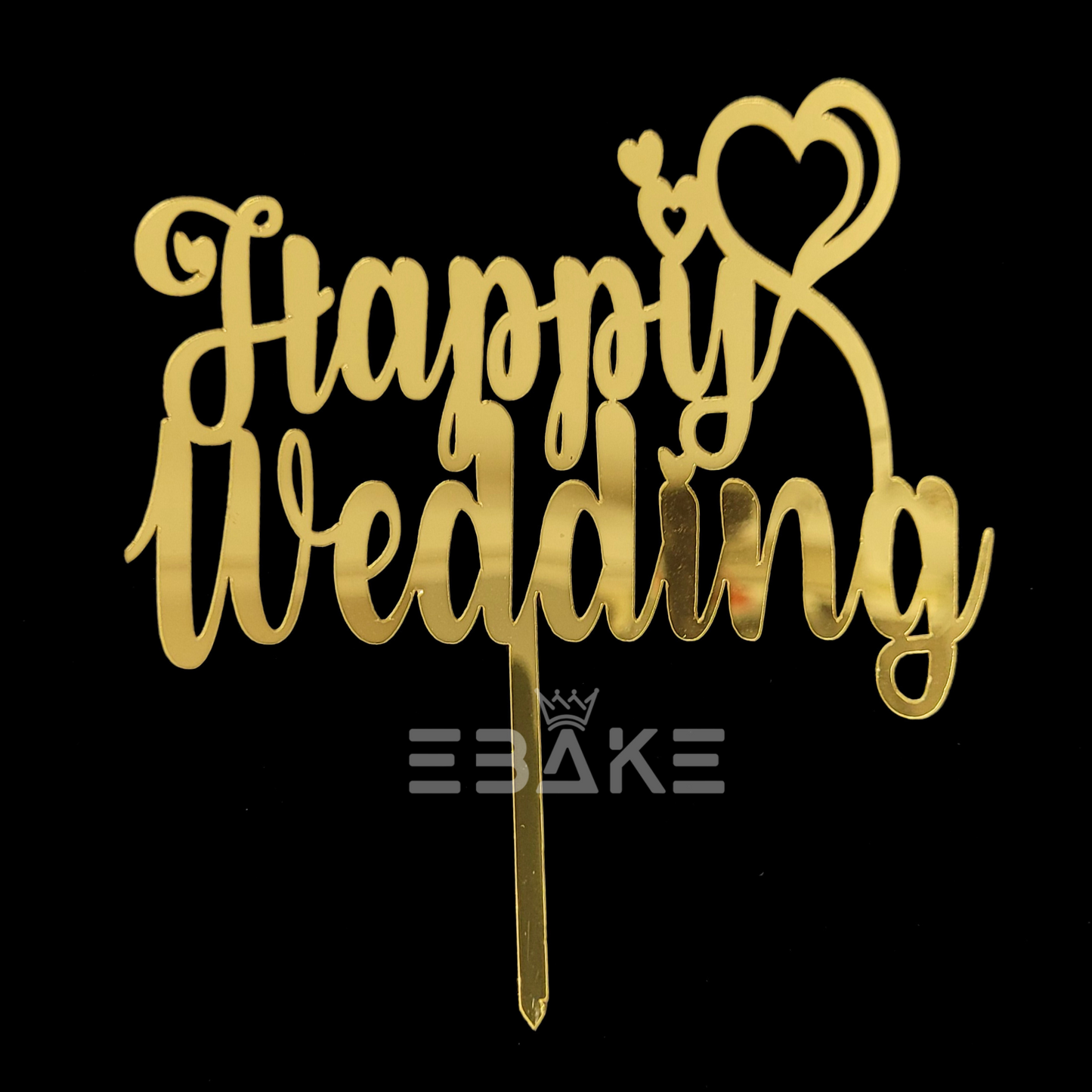 Happy Wedding Cake Topper