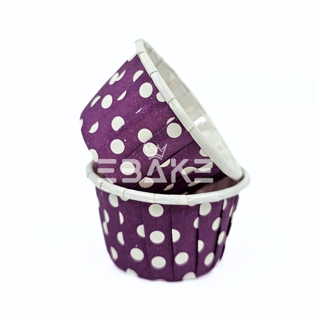 Mini Rolled Rim Muffin Cup / Cupcake Liners - Purple A531 (Set of 50 pieces)