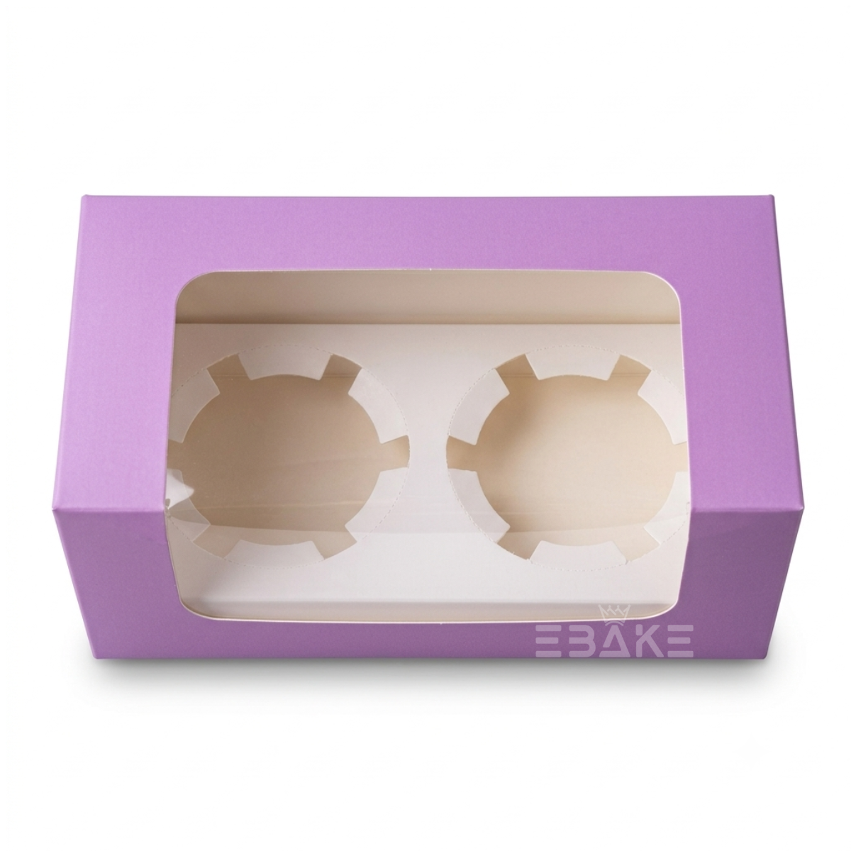 2 Pc Cupcake Box With Cavity Lilac