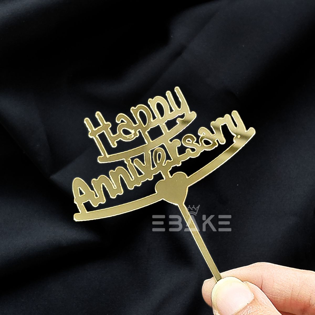 Happy Anniversary Mini Topper Golden