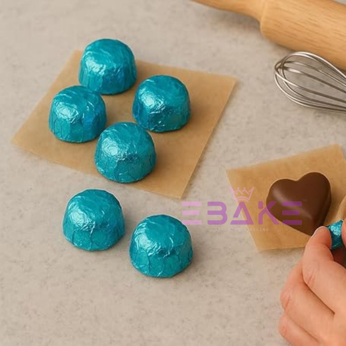 Blue Chocolate Wrapper / Candy Wrapping Paper
