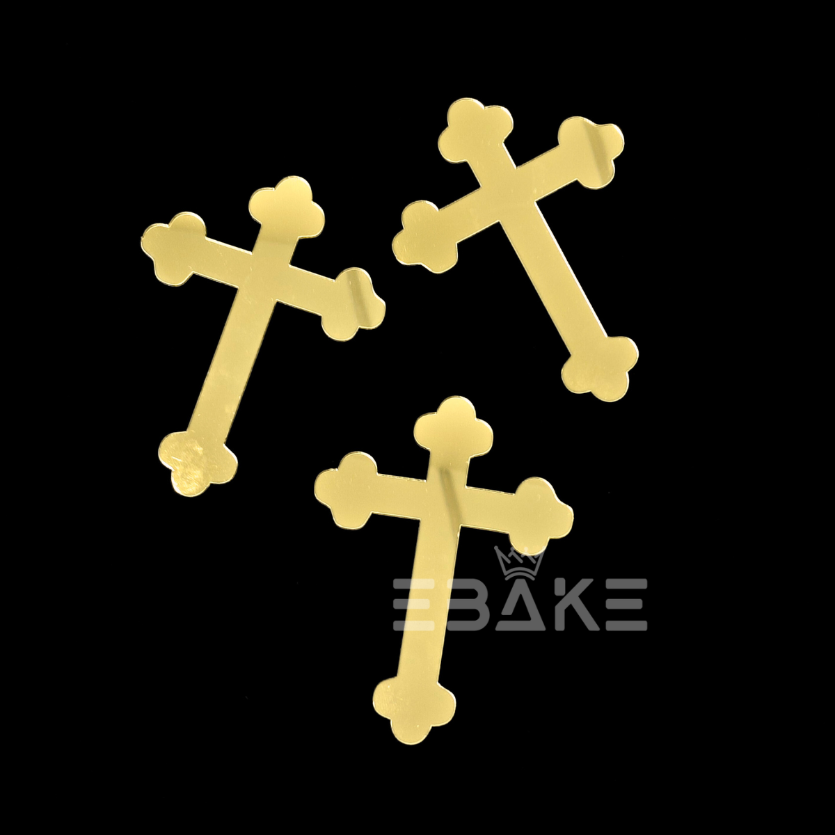Cross Cake Topper for Baptism, First Holy Communion 3" (10 Pieces Set)