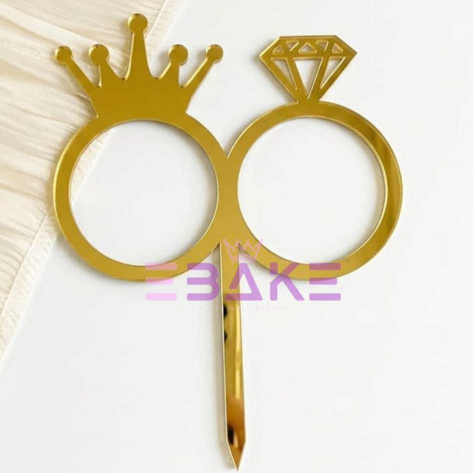 Ring Cake Topper 5"