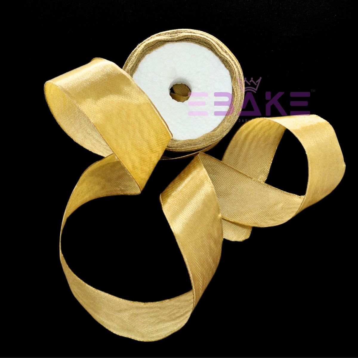 Gold Satin Ribbon 1 Inch (Single Piece)