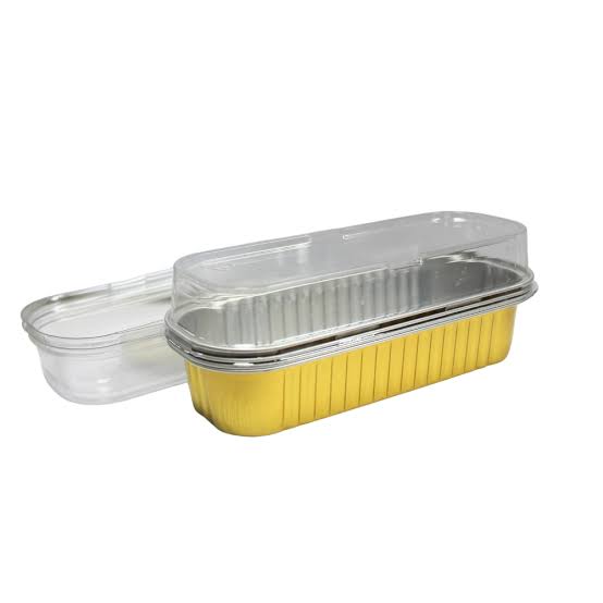 Gold Aluminium Foil Mini Loaf Pans With Lids