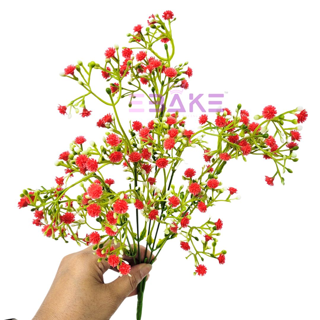 A1352 Artificial Baby's Breath Filler Bunch - Red