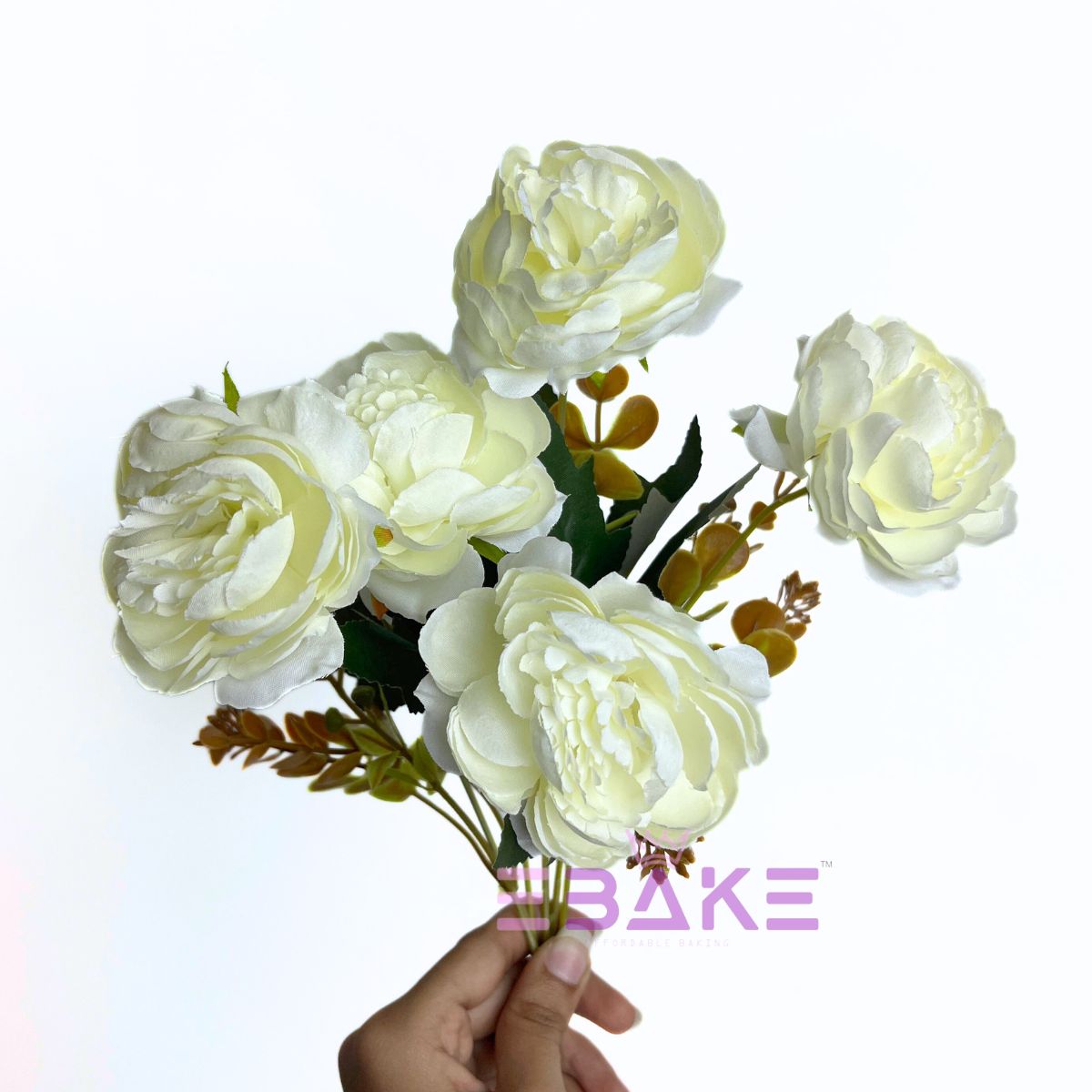 A1768 Peony Bunch With Fillers (Off- White)