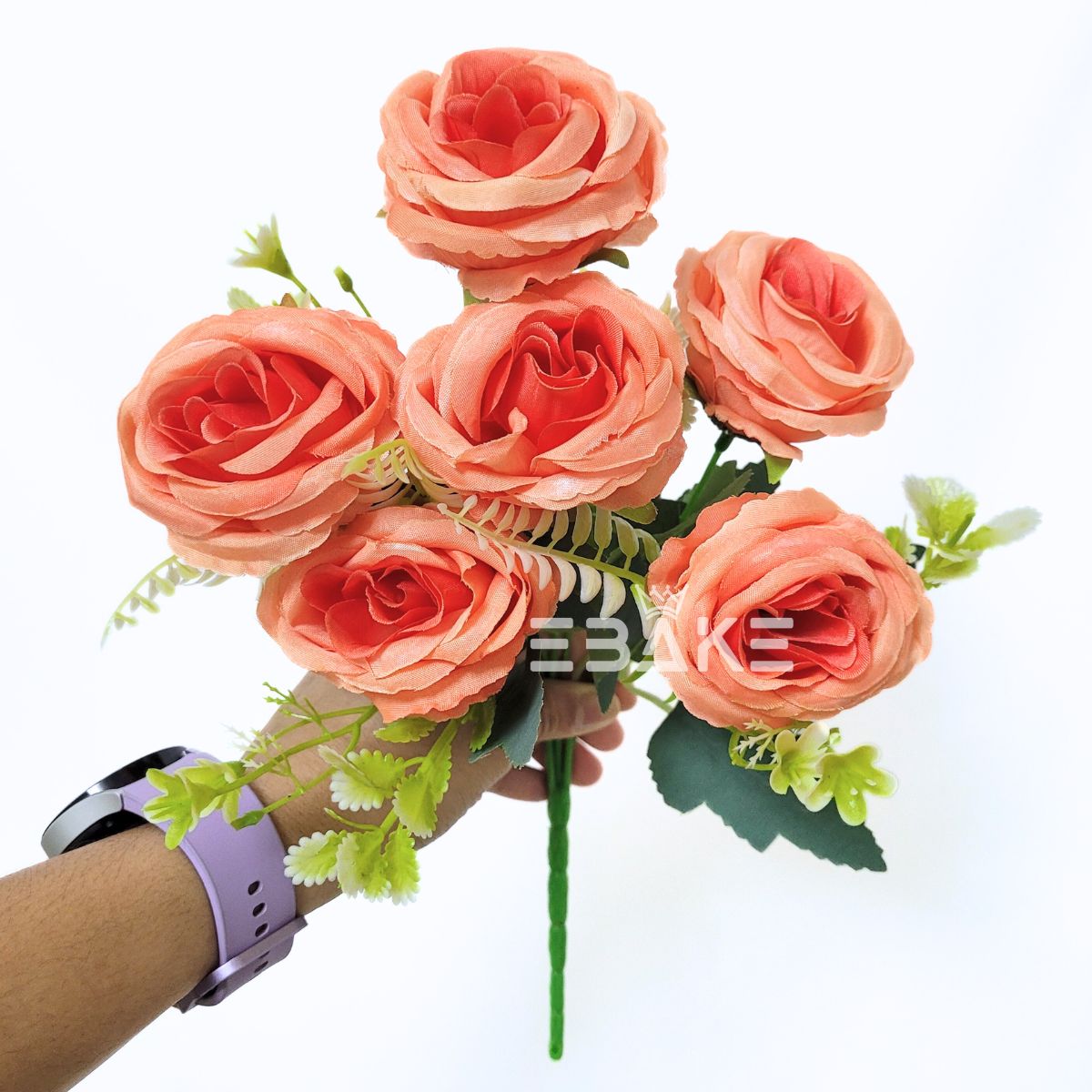 A1688 Orange Rose Bunch With Fillers