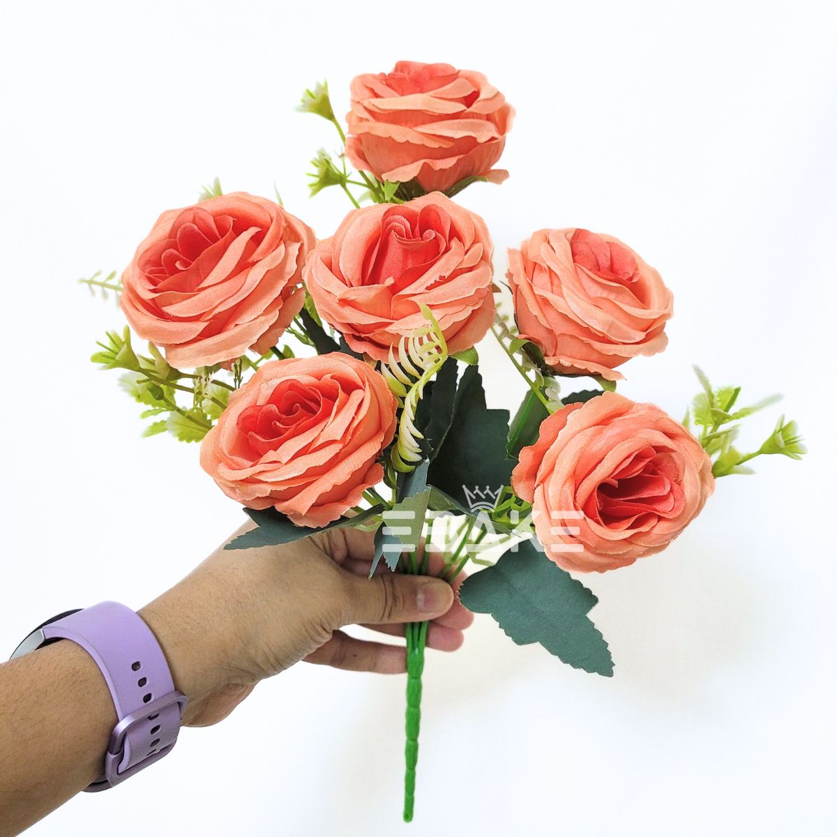 A1688 Orange Rose Bunch With Fillers