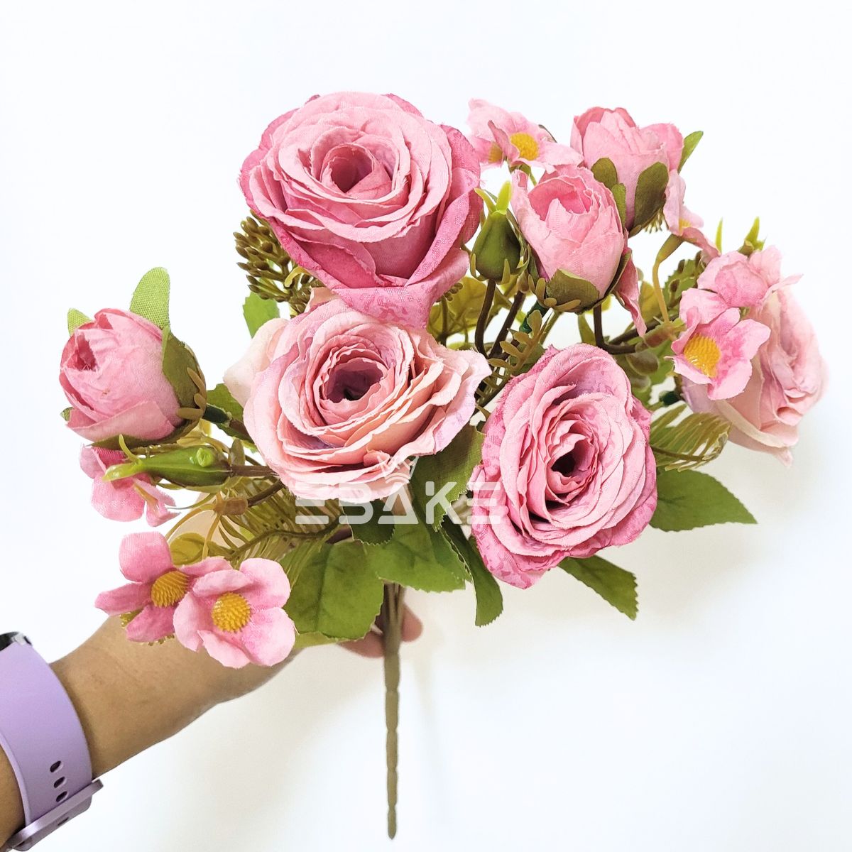 A1695 Muted Pink Rose Bunch With Fillers