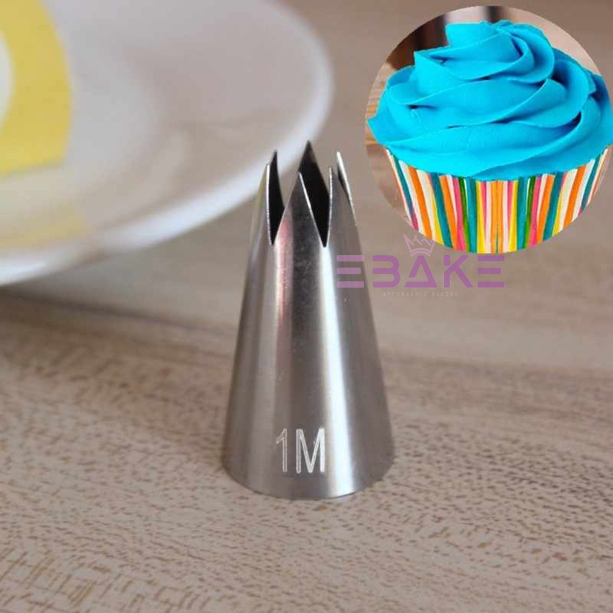 Stainless Steel Cake Decorating Nozzle / Pastry Icing Tip ( 1M Nozzle)