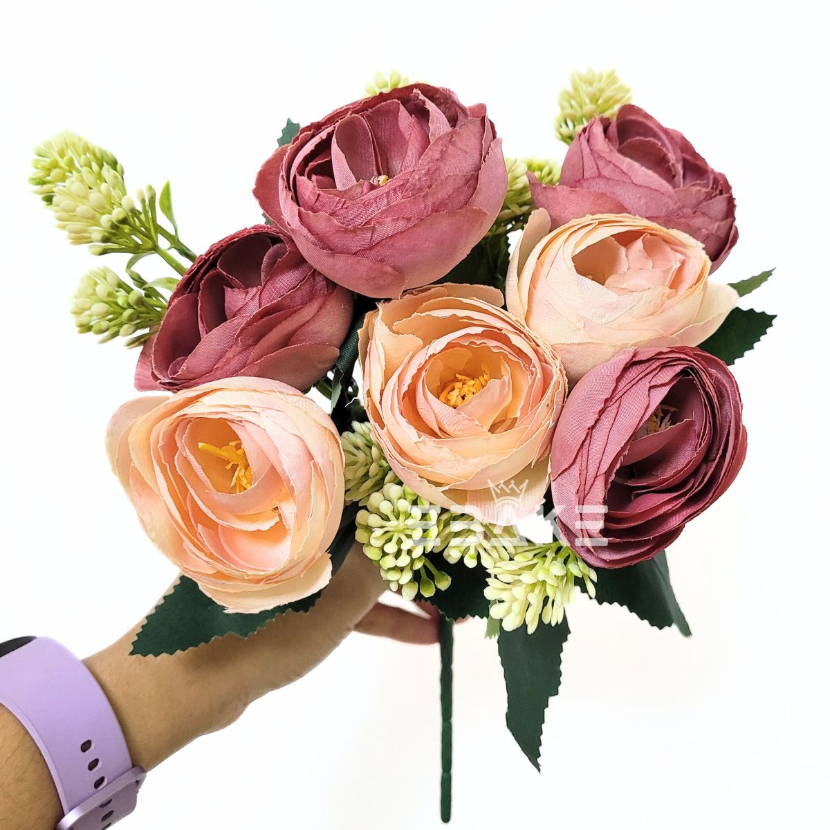 A1682 Peony Bunch With Fillers (Dusty Rose & Cream)