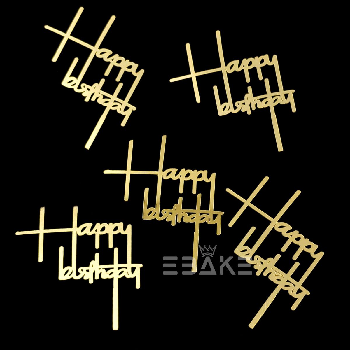 Happy Birthday Mini Topper (Set of 10 Pieces)