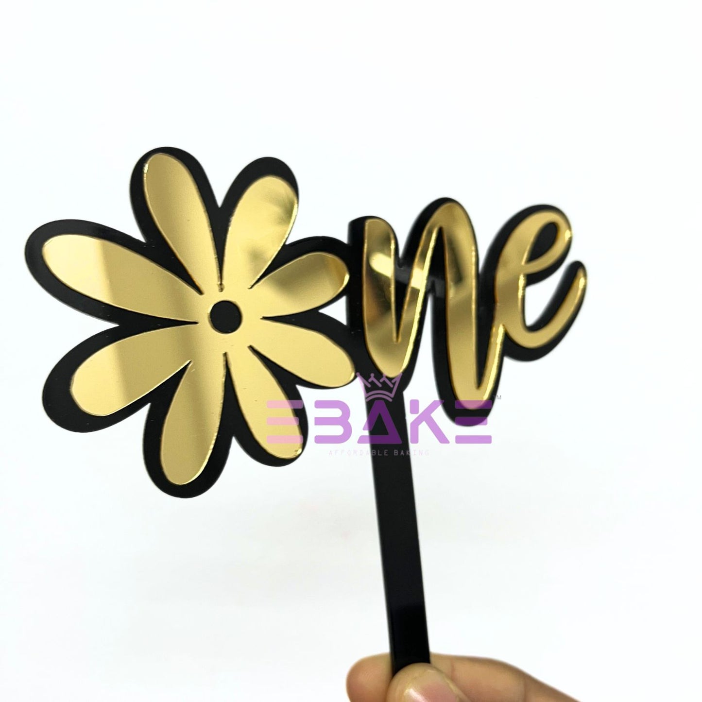 One Double Color Cake Topper