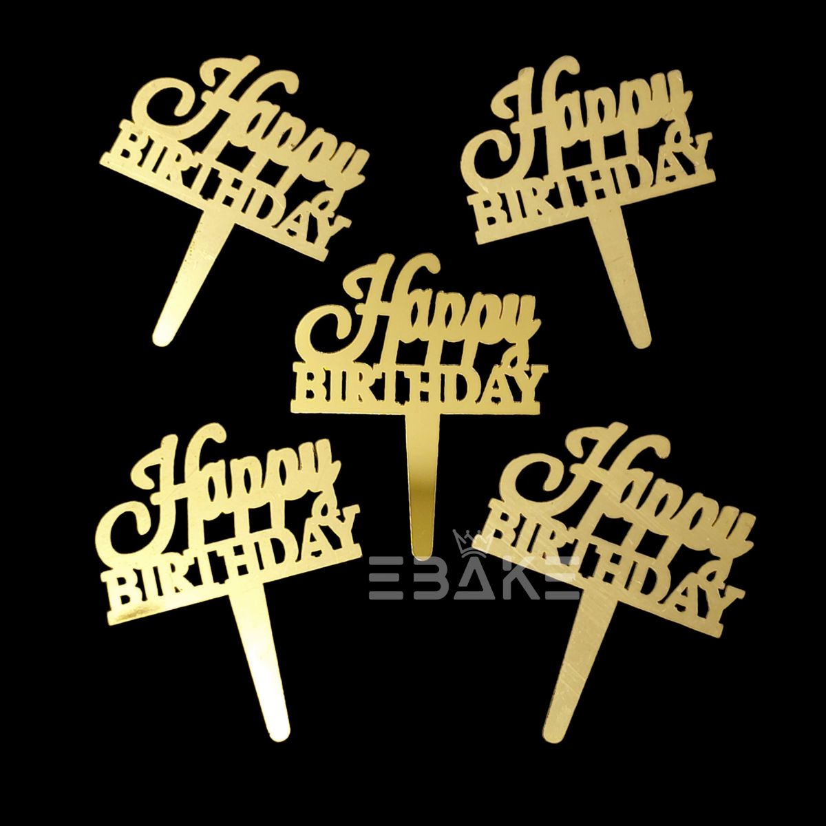 Happy Birthday Mini Topper (Set of 10 Pieces)